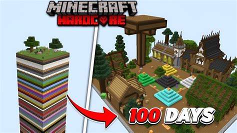 Minecraft 100 Days But Its A Random Layer One Chunk Youtube