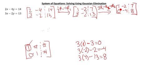 Solving A 2x2 System Using Gaussian Elimination Youtube