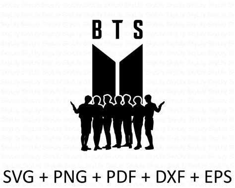 Bts Svg Bundle Cricut Bts Sticker Kpop Bts Logo Clipart Bts Etsy