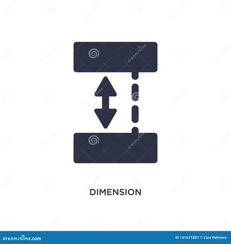 Dimension Icon On White Background Simple Element Illustration From