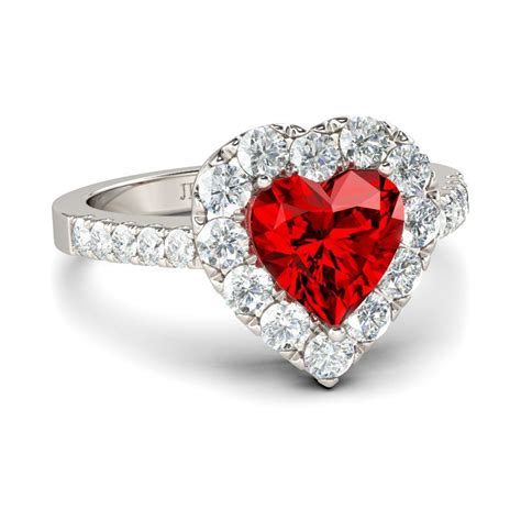 Created heart shaped ruby ring?