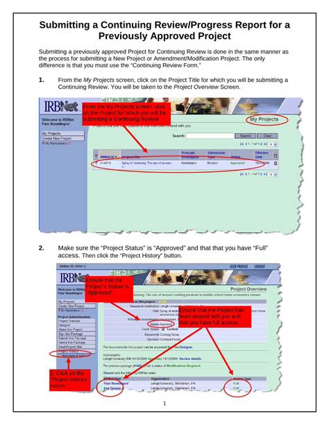 Pdf Submitting A Continuing Review Progress Report For A