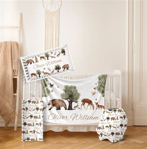 WOODLAND ANIMALS Nursery Bedding Set Baby Bedding Set - Etsy