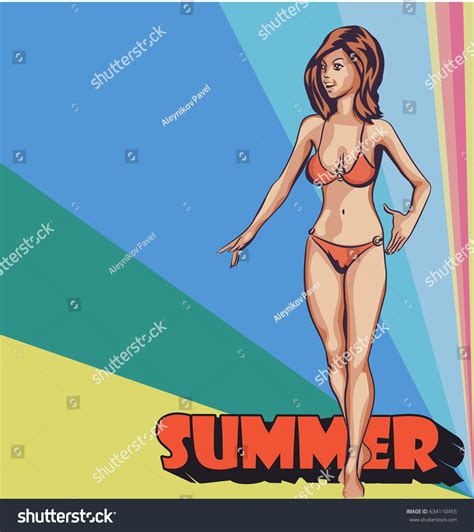 Woman Bikini Vector Design Template Vector Stock Vector Royalty Free