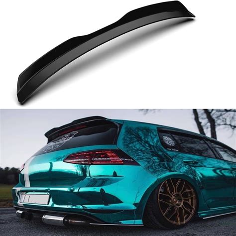 Glossy Black Abs Car Tail Wing Rear Roof Spoiler Wing For Volkswagen Vw