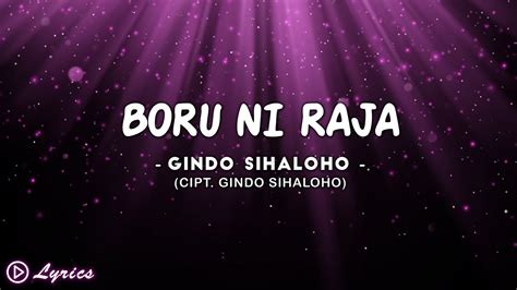 Boru Ni Raja Gindo Sihaloho Video Lirik YouTube