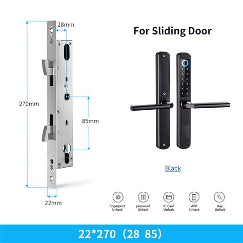 Zemismart Tuya Wifi Slim Smart Sliding Door Lock Waterproof Automation