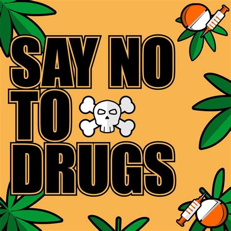 say no to drugs poster concert artwork vector design 7725552 Vector Art ...