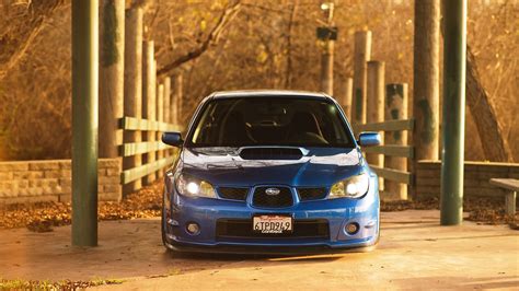 Blue Car Subaru Car Hd Wallpaper Wallpaper Flare