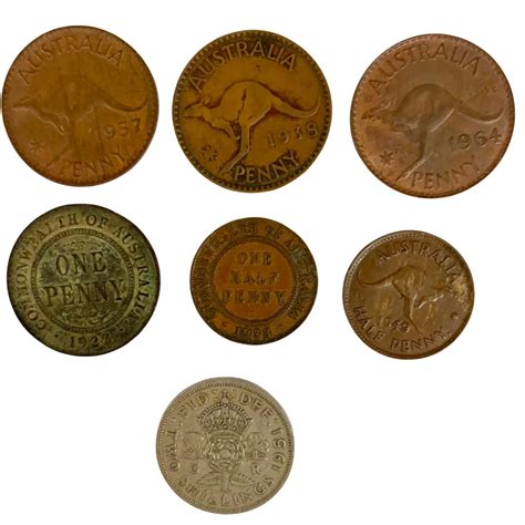 7 x Old Australian Coins (s)