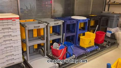 Commercial Hotel Housekeeping Trolley Janitor Cart Cleaning Trolley