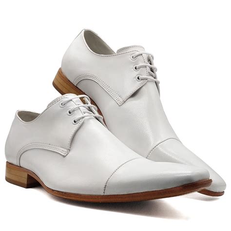 Sapato Social Italiano Masculino Profissional Sa De Bico Fino Branco