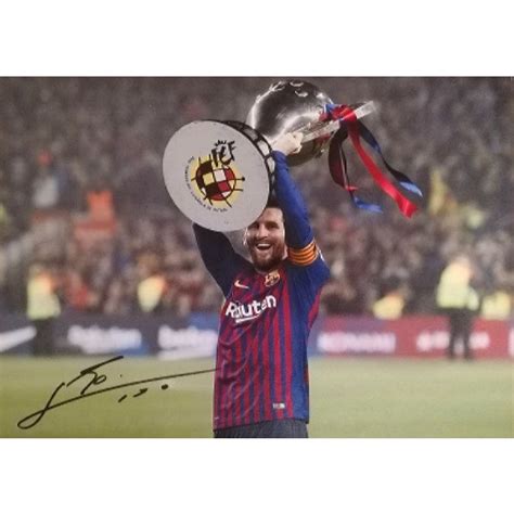 Lionel Messi Barcelona Signed Autographed Poster Photo A4 83x117 On Ebid United States