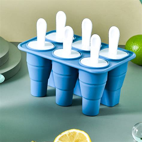 Kihout Discount Collapsible Popsicles Molds Silicone Ice Molds Easy Release Ice Cream