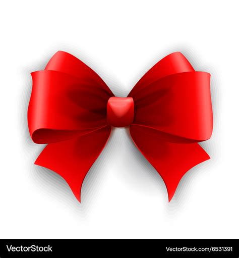 Red bow Royalty Free Vector Image - VectorStock