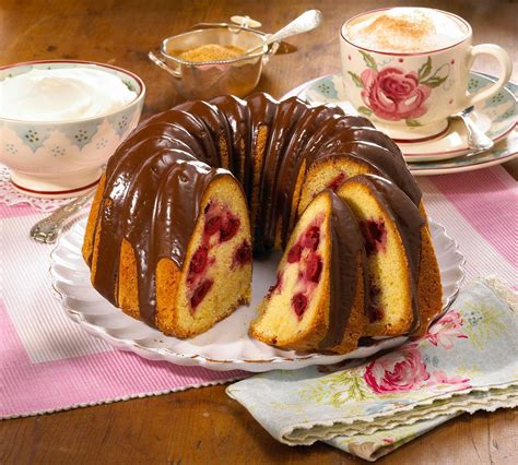 Kirsch Napfkuchen Mit Schokoglasur Rezept Lecker