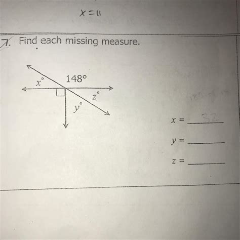 Find Each Missing Measure