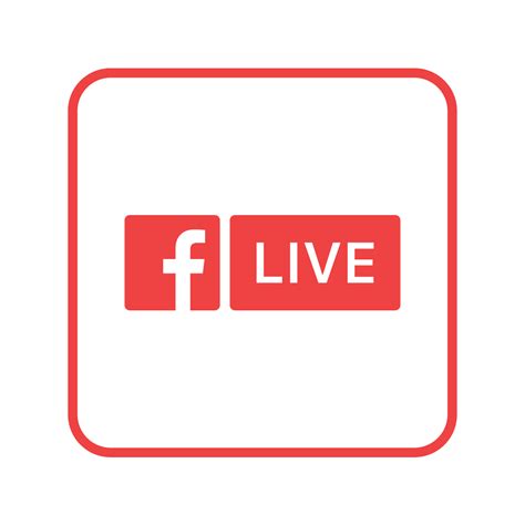 Free High-Quality Red Outline Png Facebook Live Logo for Creative Design