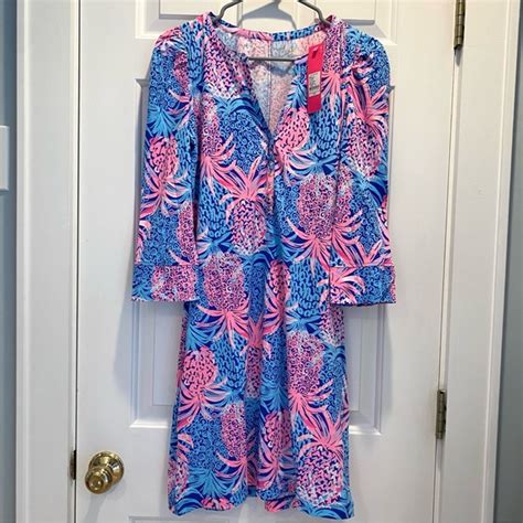 Lilly Pulitzer Dresses Nwt Lilly Pulitzer Marlie Dress Small Borealis Blue Tropic Down Low