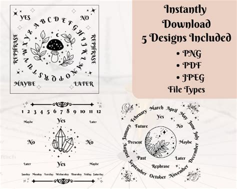 Printable Pendulum Board Png Pdf  Square Spirit Board Divination