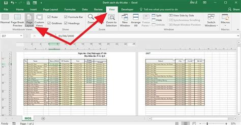 Cách chia trang trong Excel và lỗi nhảy trang trong Excel