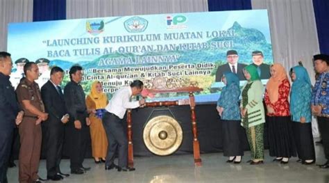 Sumsel Bupati Lahat Launching Kurikulum Muatan Lokal Baca Tulis Al