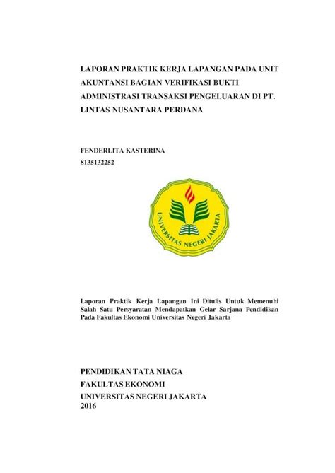 Pdf Laporan Praktik Kerja Lapangan Pada Unit Akuntansi Repository Fe