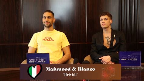 Interview With Mahmood Blanco Brividi Italy Eurovision