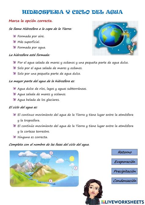 Ejercicio De Hidrosfera Y Ciclo Del Agua Sistema Solar Map Kisahsekolah