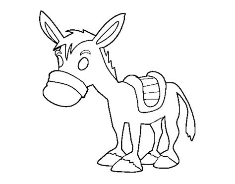 Dibujo De Burro De Granja Para Colorear Dibujos Net