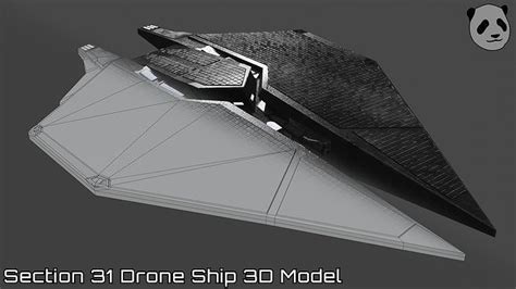 3D model Star Trek Section 31 Drone Starship VR / AR / low-poly | CGTrader