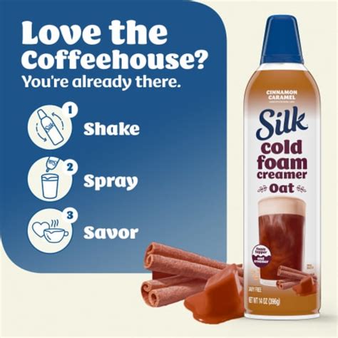 Silk Plant Based Cold Foam Coffee Creamer Cinnamon Caramel Oat Creamer