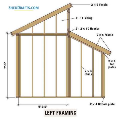 10x12 Shed Roof Framing Diagrams