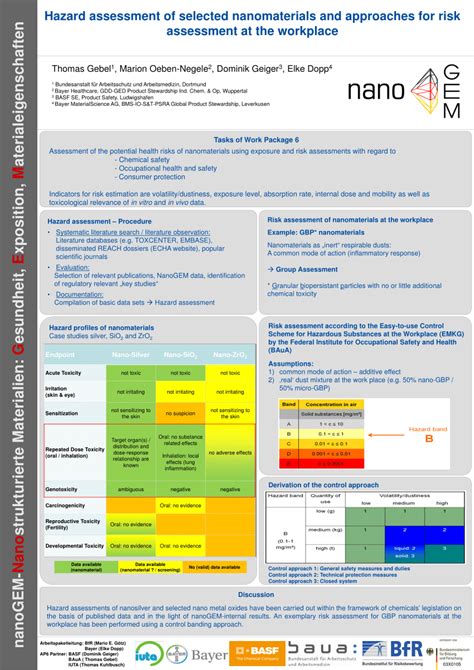 Pdf Hazard Assessment Of Selected Nanomaterials And Approaches For