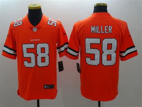 2016 Men's Denver Broncos #58 Miller Color Rush Limited Jersey | Denver ...