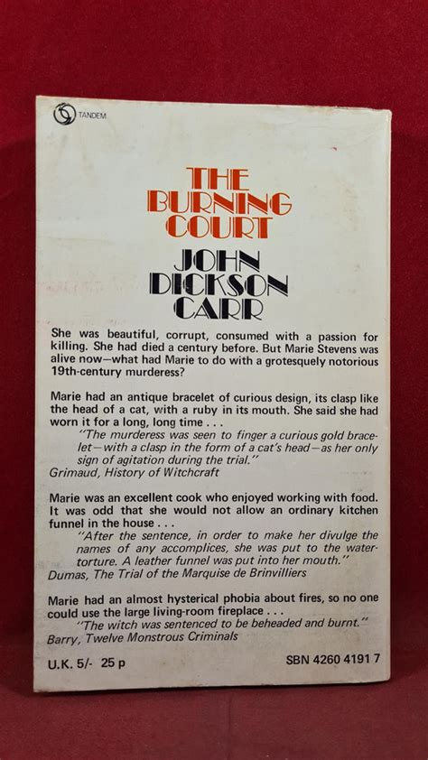 John Dickson Carr The Burning Court Tandem 1970 Paperbacks Richard Dalbys Library