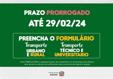 Prefeitura Prorroga Prazo Do Cadastro Para Transporte Escolar E