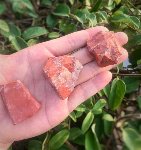 Raw Red Jasper Natural Stone Rough Mineral Chunk Red Jasper Etsy