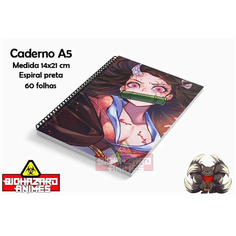 Caderno Kimetsu No Yaiba Demon Slayer Nezuko Shopee Brasil