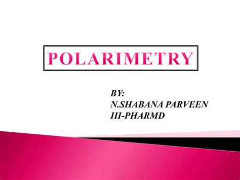 Polarimetry PPT