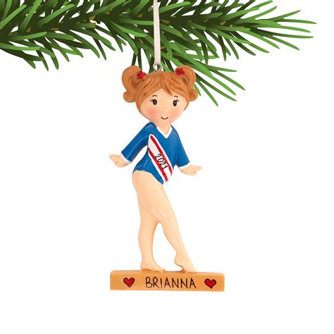 Gymnastics Ornament Personalized Gymnast Christmas Ornament Etsy