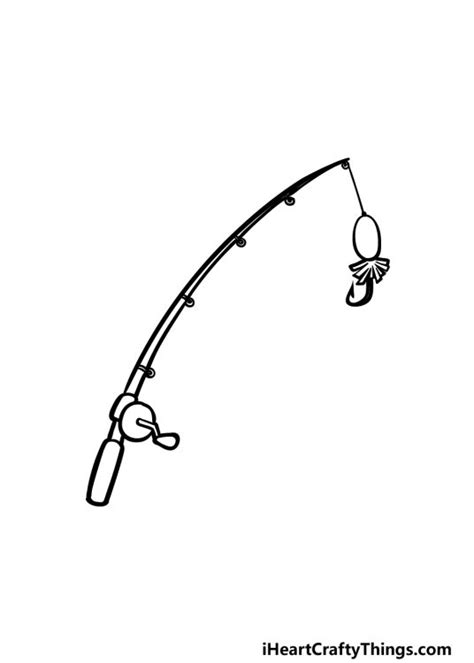 Fishing Pole Drawing - How To Draw A Fishing Pole Step By Step