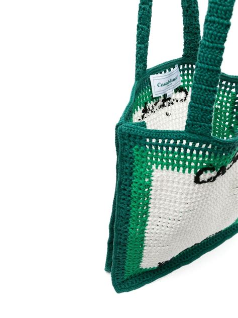 Casablanca Logo Crochet Handbag Casablanca