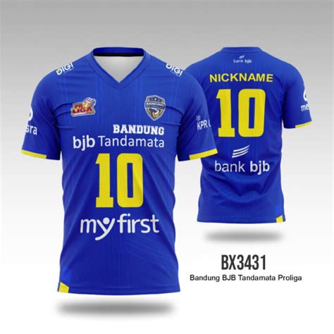 Jual Jersey Bola Voli Bandung Bjb Tandamata Pro Liga Bni Biru