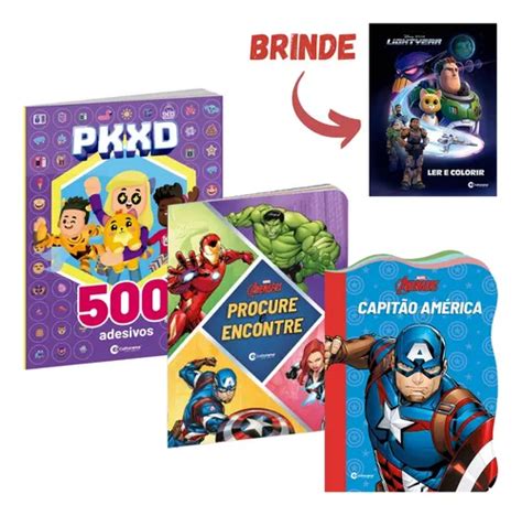 Pkxd Jogo Infantil Kit 3 Livros De Atividades E 500 Adesivos Jogo