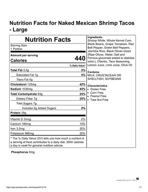 Naked Mexican Shrimp Tacos Balanced Body Foods