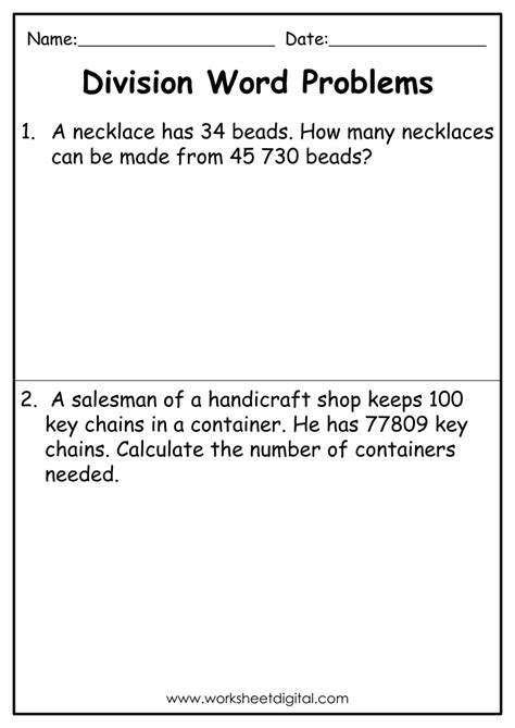 Free Division Worksheet Word Problems Download Free Division Worksheet Word Problems Png Images