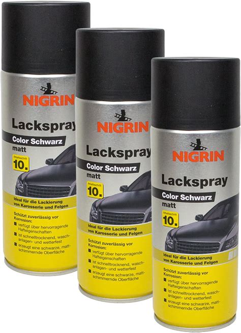 Nigrin X Lackspray Color Schwarz Matt Ml Amazon De Auto