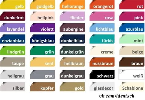 Los Colores En Alem N German Language Learning Study German German