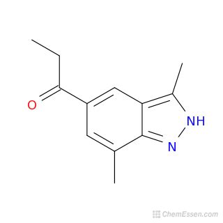 1 3 7 Dimethyl 2H Indazol 5 Yl Propan 1 One Structure C12H14N2O